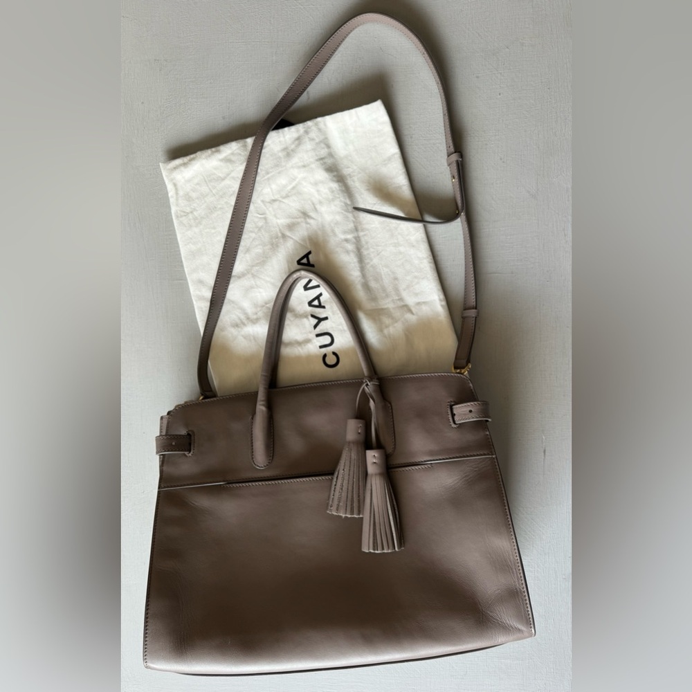 Cuyana Work Satchel in Clay Smooth Leather - Picture 5 of 17
